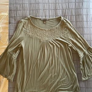 Cute summer flowers blouse with bell sleeves